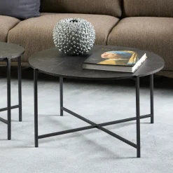 Ronde Salontafel Natally Marmerlook, 70cm