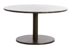 Ronde Salontafel Pazo Marmer, 76cm, kleur Donkerbruin