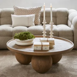 Ronde Salontafel Rockefeller Eikenhout, 100cm