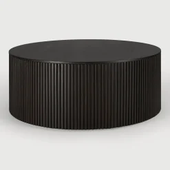 Ronde Salontafel Roller Max Gevernist Mahoniehout, kleur Donkerbruin