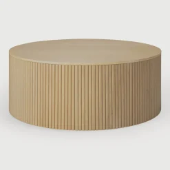 Ronde Salontafel Roller Max Geolied Eikenhout, kleur Naturel