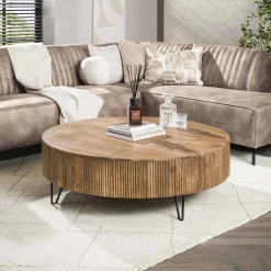 Ronde Salontafel Sharmila Mangohout, 120cm