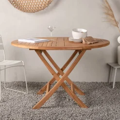 Ronde Tuintafel Amberia Teakhout, 120cm
