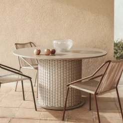 Ronde Tuintafel Sedalis Aluminium en touw