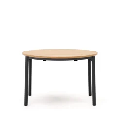 Ronde Uitschuifbare Eettafel Montuiri Eiken, 120 - 200 x 120cm
