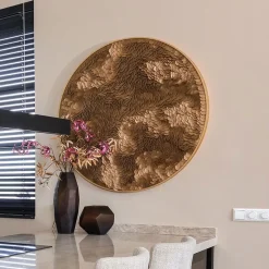 Ronde Wall Art Bloom Ø110cm, kleur Goud