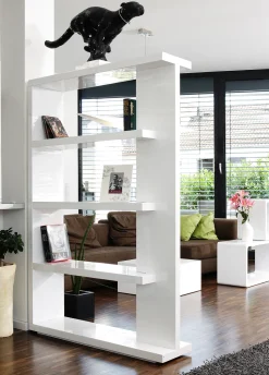 Roomdivider Johnathan, 180 x 128 x 30cm, kleur Wit