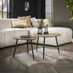 Salontafel Corky Metallic, Set van 2 stuks