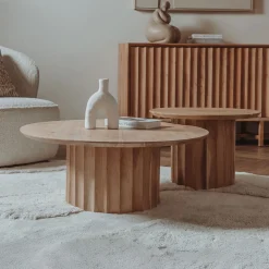 Salontafel Crotone Acaciahout, Set van 2 stuks