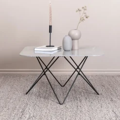 Salontafel Dominique Marmerlook, 80 x 80cm