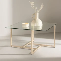 Salontafel Katelynne Glas, 80 x 80cm