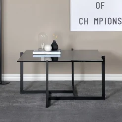 Salontafel Katelynne Glas, 80 x 80cm