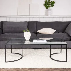 Salontafel Nycole Glas, 140 x 70cm