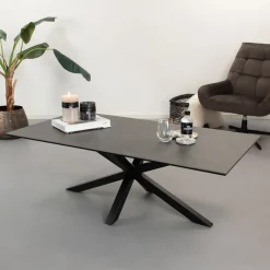 Salontafel Parker Keramiek, 130 x 70cm, kleur Zwart