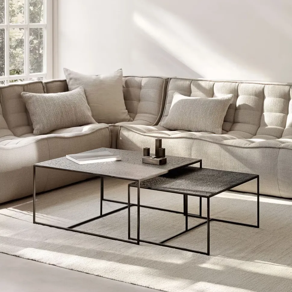 Salontafel Pentagon Minerals, Set van 2 stuks, kleur Whisky