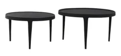 Salontafel Tobias Set van 2 stuks, kleur Zwart