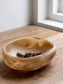 Schaal Rafael, Ø25 cm, kleur Bruin en Wit