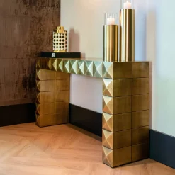 Sidetable Collada 137.5 x 36cm, kleur Brushed Gold