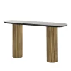 Sidetable Dayton Marmer en Brass, 130cm