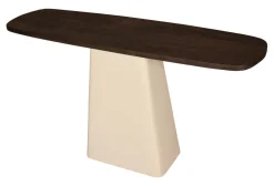 Sidetable Mylon Mangohout en gecoat staal, 140cm