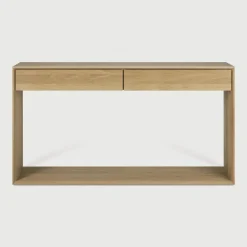 Sidetable Nordic Geolied Eikenhout