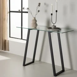 Sidetable Shequita Glas, 100cm