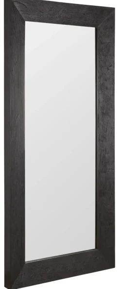 Spiegel Lola Hout, kleur zwart