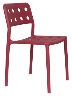 Stapelbare Tuinstoel Korey Kunststof, kleur Rood