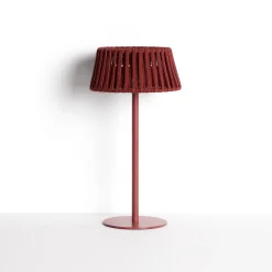 Tafellamp Aldet Op zonne-energie, Plat Geweven touw