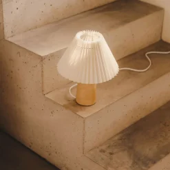 Tafellamp Benicarlo Rubberhout, 33cm hoog