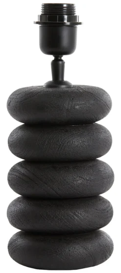 Tafellamp Budongo Mangohout, kleur Zwart