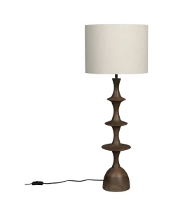 Tafellamp Cath Mangohout en linnen