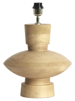 Tafellamp Fiera Mangohout, kleur Naturel (excl. kap)