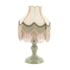 Tafellamp Fringaloo Katoen en jute