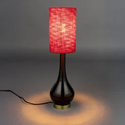 Tafellamp Jules Geweven stof en glas