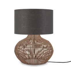 Tafellamp Kalahari Rotan en linnen, 48cm