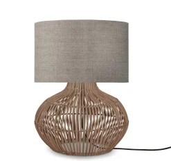 Tafellamp Kalahari Rotan en linnen, 48cm