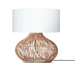 Tafellamp Kalahari Rotan en linnen, 60cm