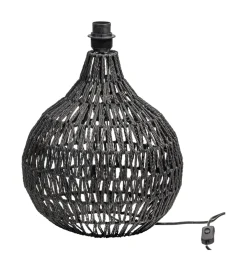 Tafellamp Macy Rattan, kleur Zwart (excl. kap)