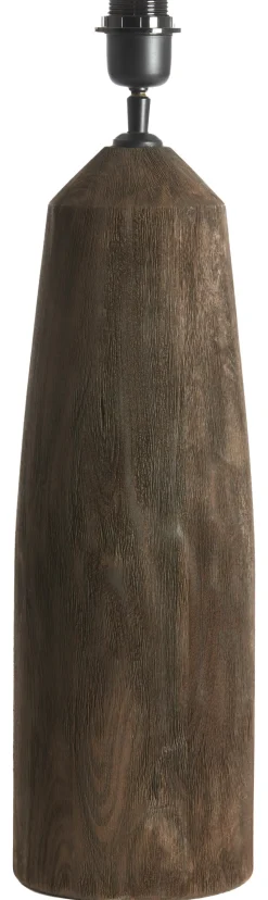 Tafellamp Trapani Mangohout, kleur Mat Donkerbruin (excl. kap)