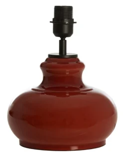 Tafellamp Verde Glas, 29cm, kleur Bruin (excl. kap)