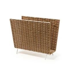 Tijdschriftenhouder Shibori, kleur wit