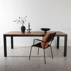 Tuintafel Catheryne Acaciahout, 205 x 90cm, kleur Zwart