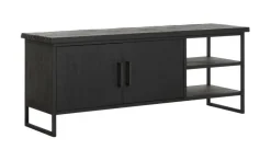 TV-meubel Beam Teakhout, 140cm, kleur Zwart