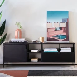 TV-meubel Shantay Zwart metaal, 150cm