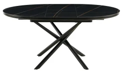 Uitschuifbare Eettafel Arminda Marmerlook, 120 / 160 x 120cm