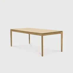 Uitschuifbare Eettafel Bok Geolied Eikenhout, kleur Naturel