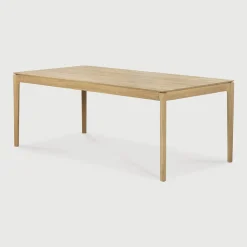 Uitschuifbare Eettafel Bok Gevernist Eikenhout, kleur Naturel
