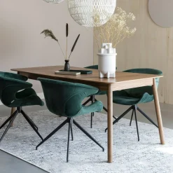 Uitschuifbare Eettafel Glimps Notenhout, kleur Bruin