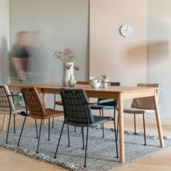 Uitschuifbare Eettafel Glimps Essenhout, kleur Naturel